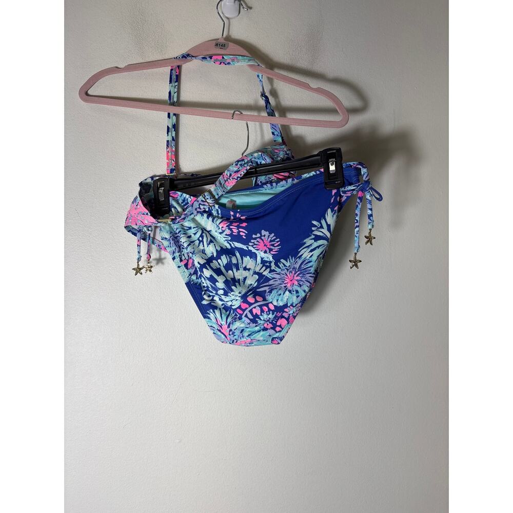 Lilly Pullitzer Pink and Blue Two Piece Bikini Sz 8 - Picture 2 of 3